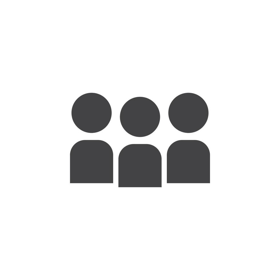 Group icon Symbol mark in filled style vector