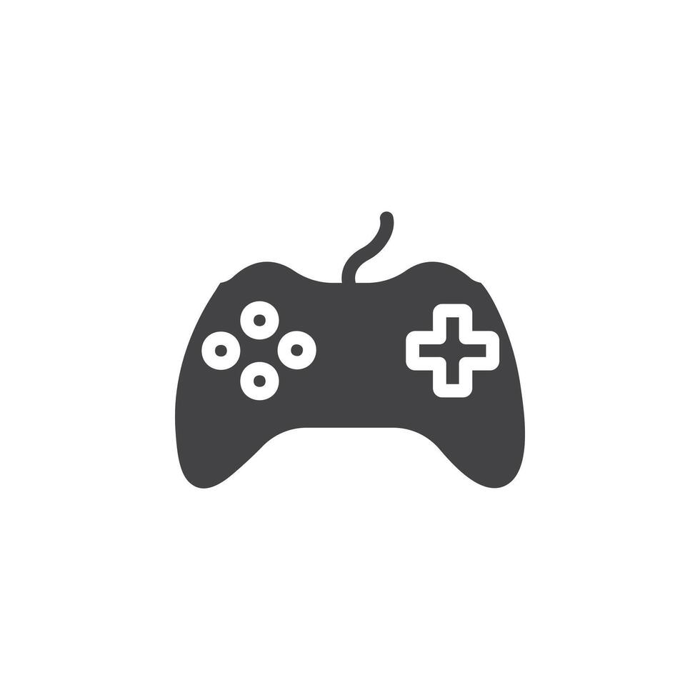 Gamepad icon Symbol mark in filled style vector