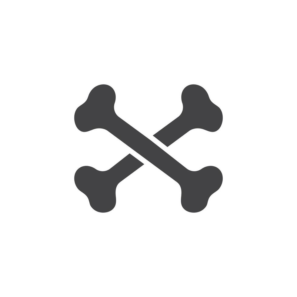Bones icon Symbol mark in filled style vector