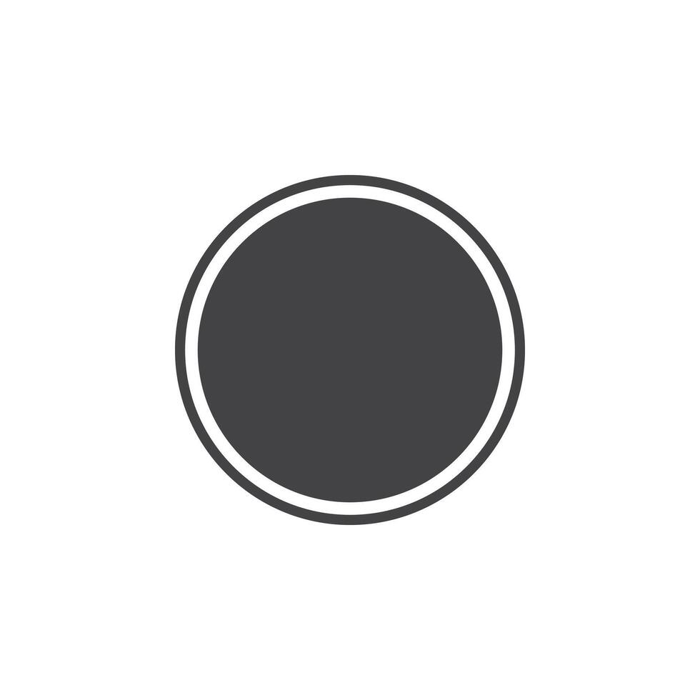 Circle icon Symbol mark in filled style vector