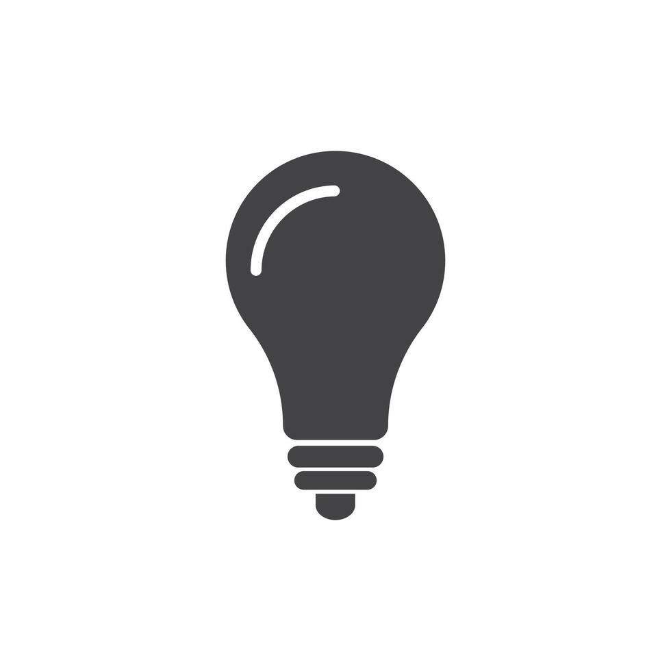 Bulb icon Symbol mark in filled style vector