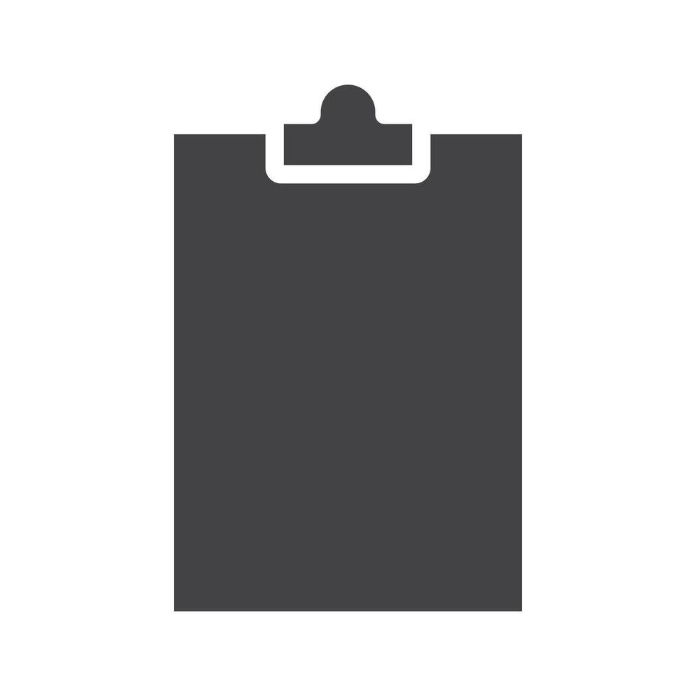 Clipboard icon Symbol mark in filled style vector