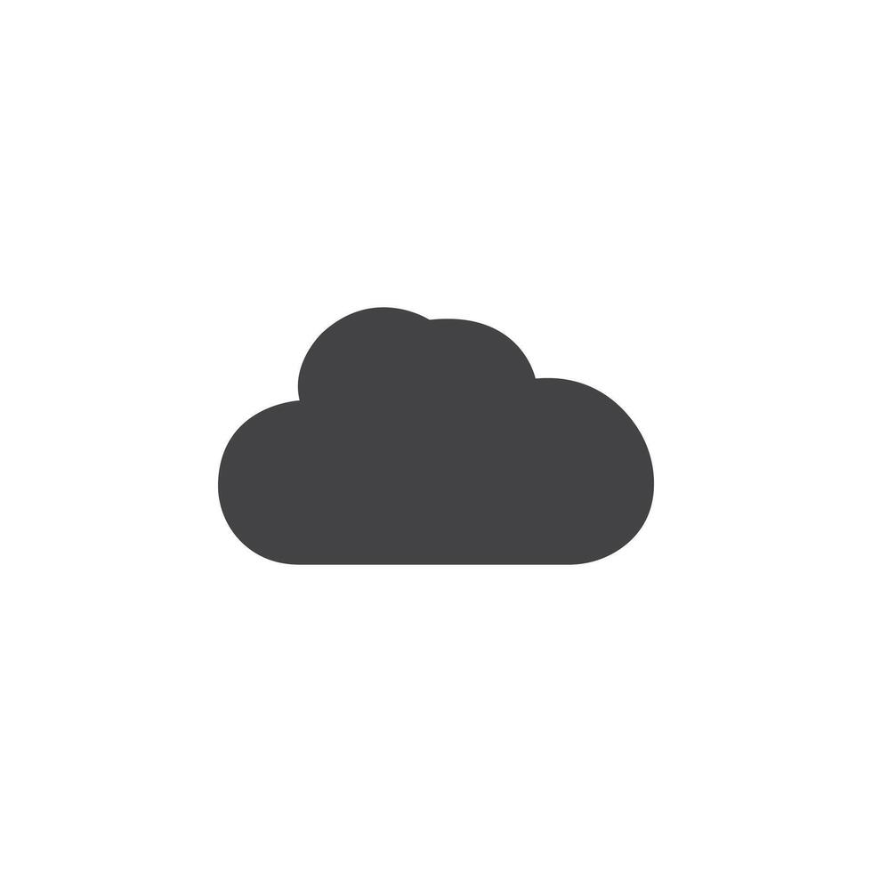 Cloud icon Symbol mark in filled style vector