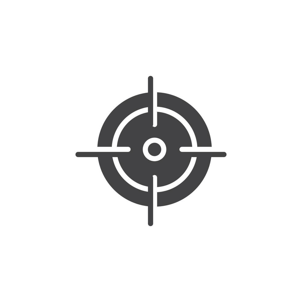 Bulls eye pointer icon Symbol mark in filled style vector