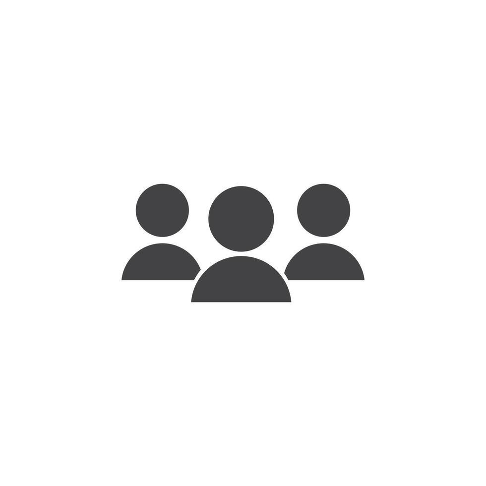 Team icon Symbol mark in filled style vector