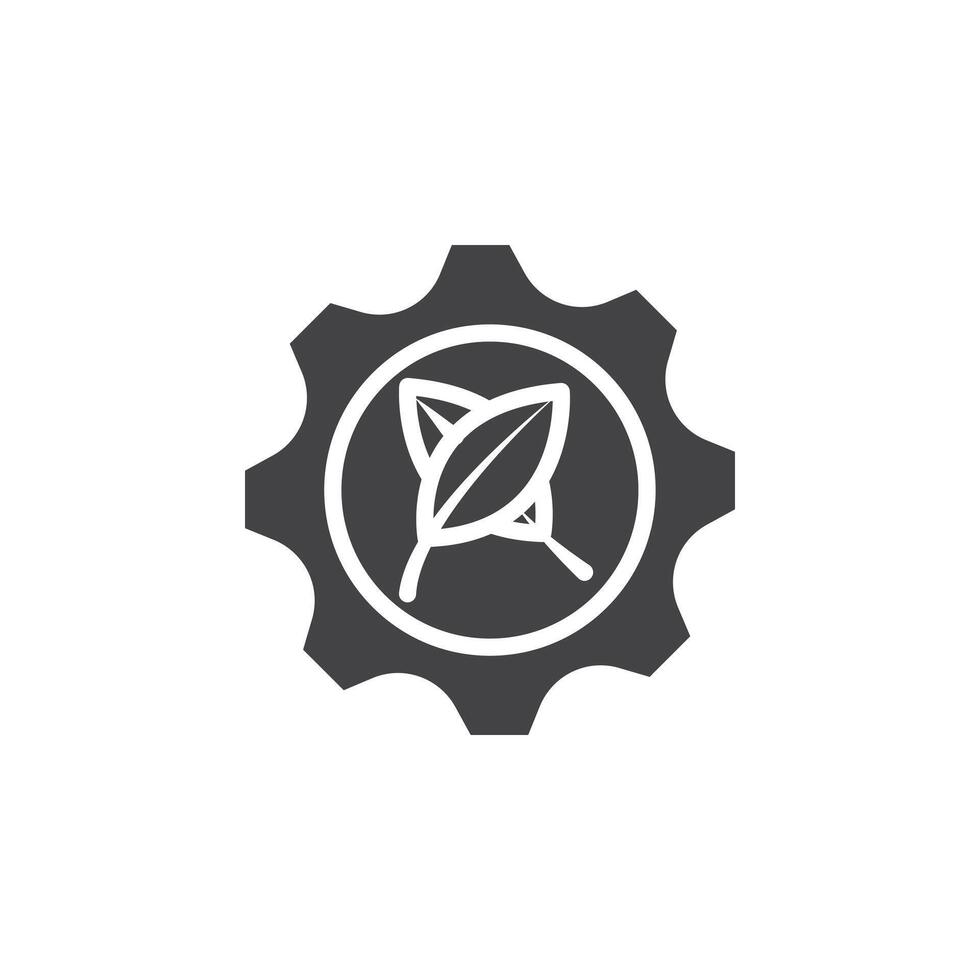 Green technology icon Symbol mark in filled style vector