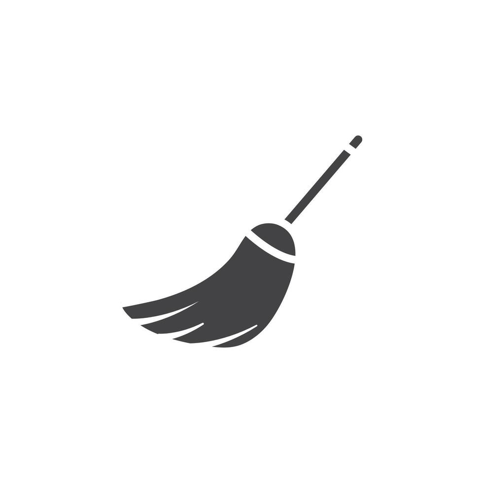Broom icon Symbol mark in filled style vector