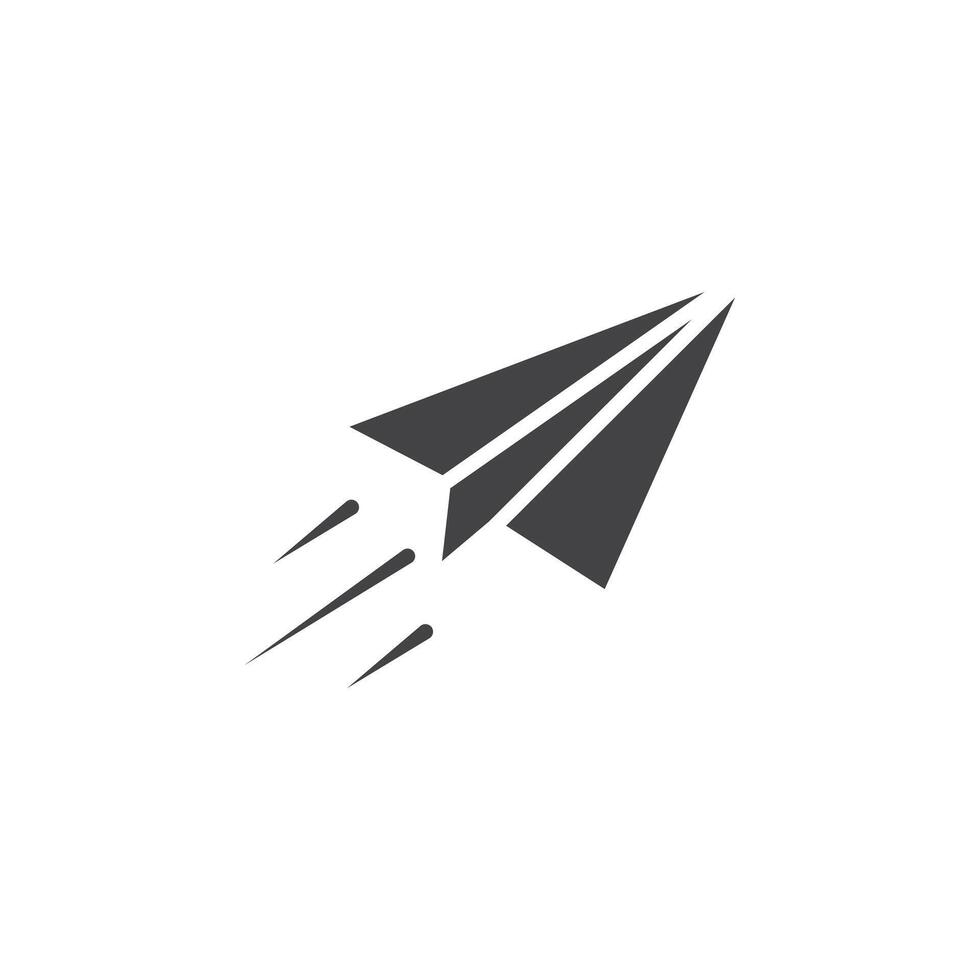 Paper plane icon Symbol mark in filled style vector