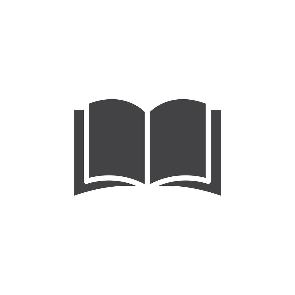 Book icon Symbol mark in filled style vector