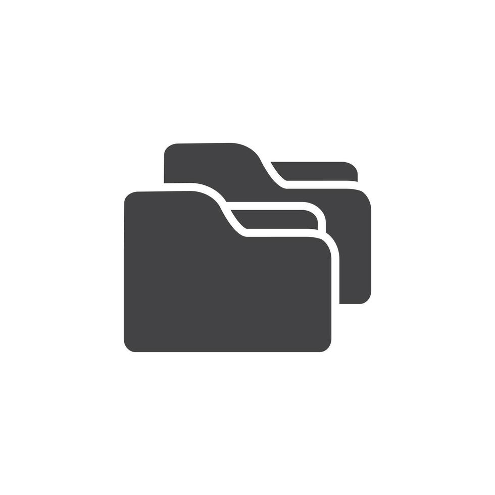 Folder box icon Symbol mark in filled style vector