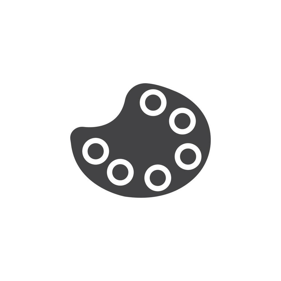 Palette icon Symbol mark in filled style vector