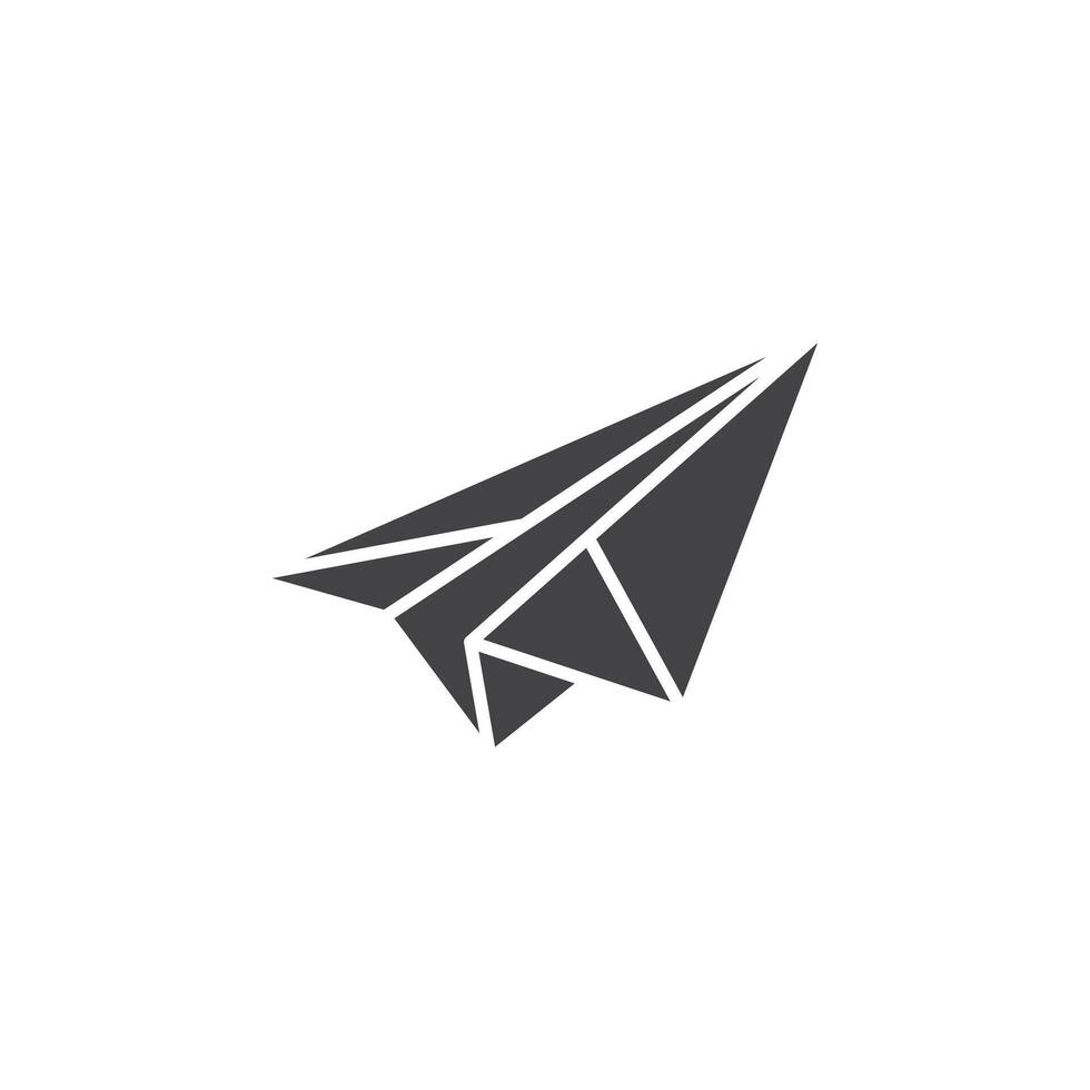 Paper plane icon Symbol mark in filled style vector