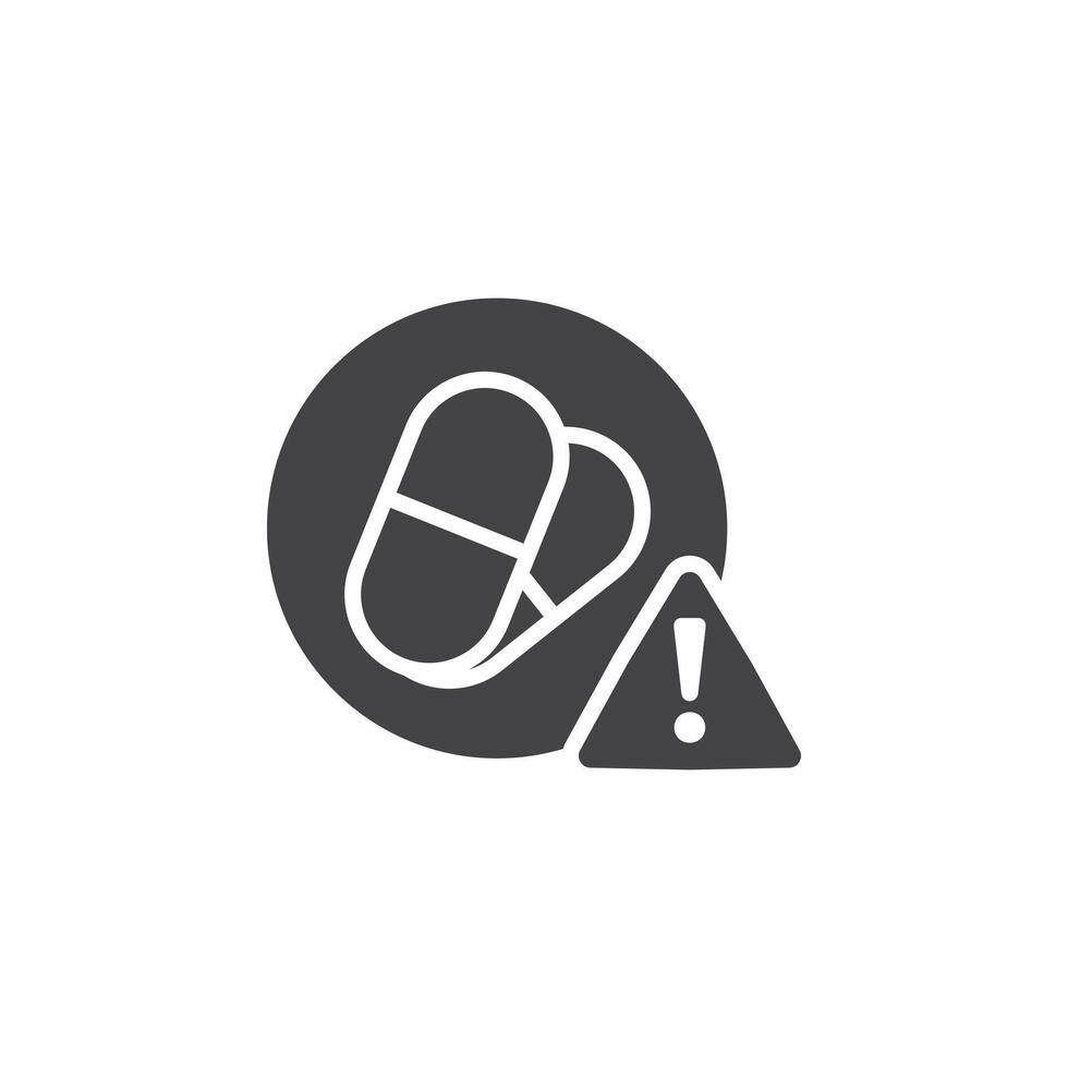 Overdose icon Symbol mark in filled style vector