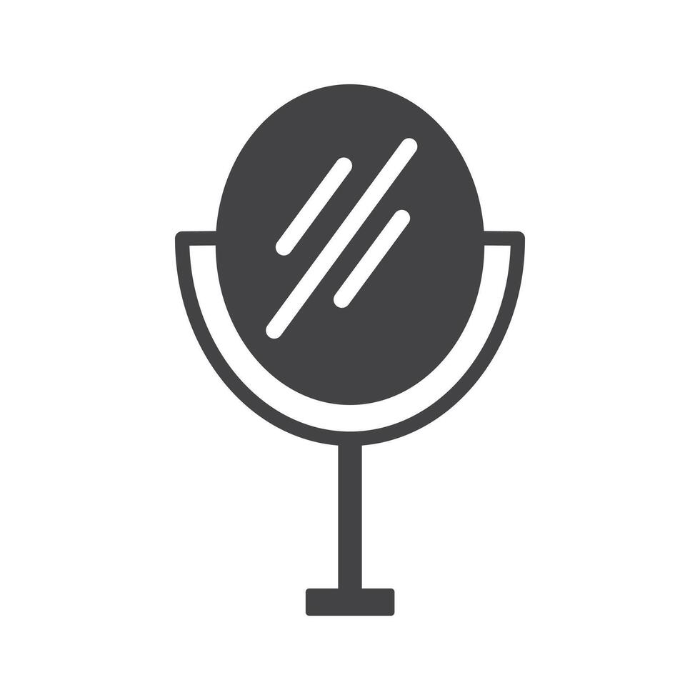 Makeup mirror icon Symbol mark in filled style vector