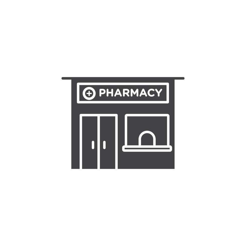 Pharmacy icon Symbol mark in filled style vector