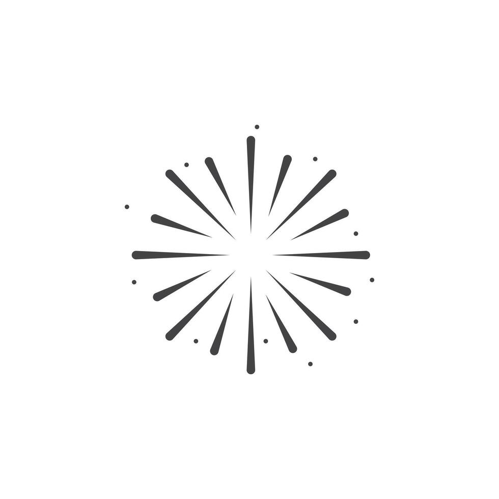 Starburst Icon Symbol mark in filled style vector