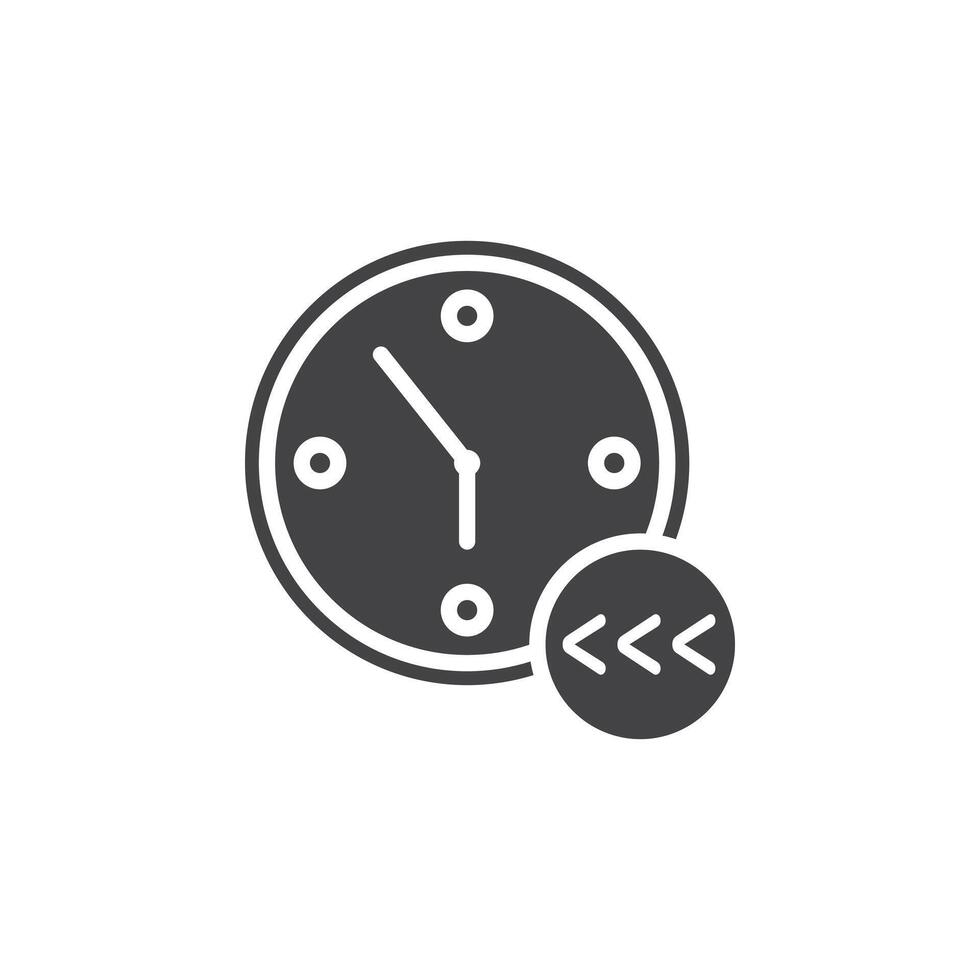 Past time icon Symbol mark in filled style vector