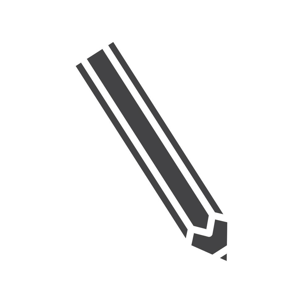 Pencil icon Symbol mark in filled style vector