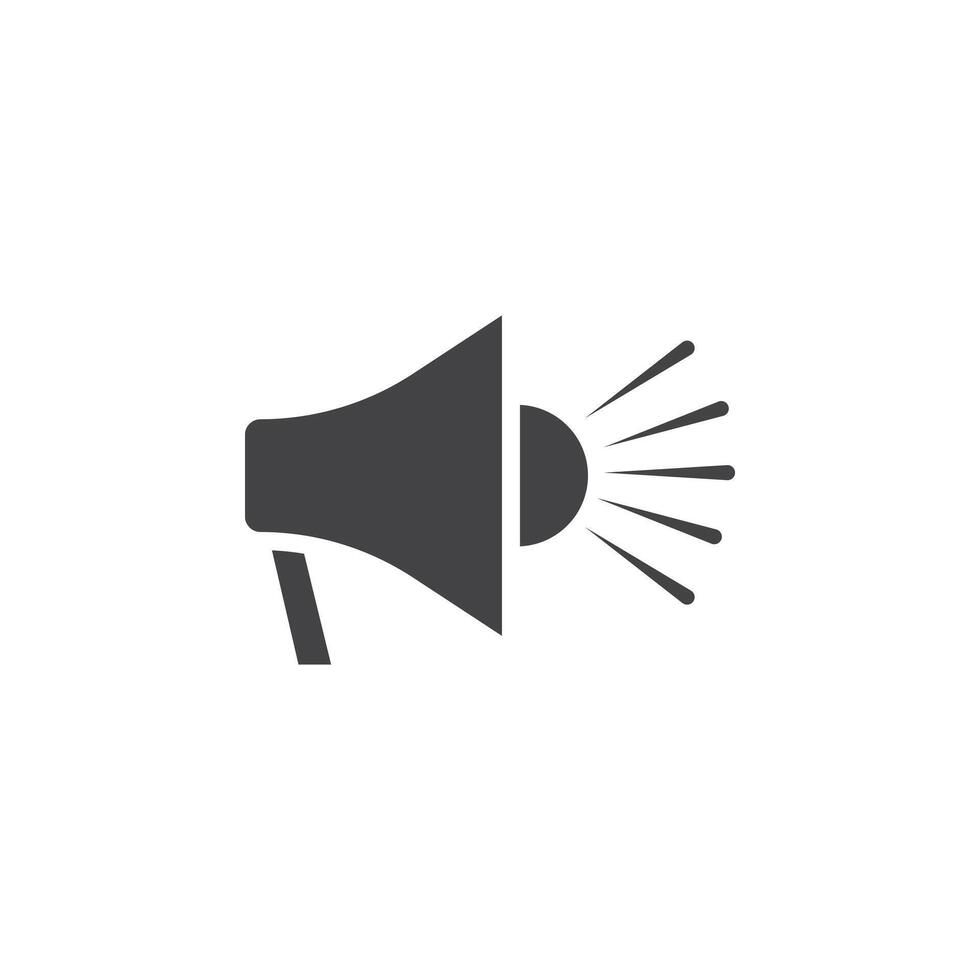 Megaphone icon Symbol mark in filled style vector