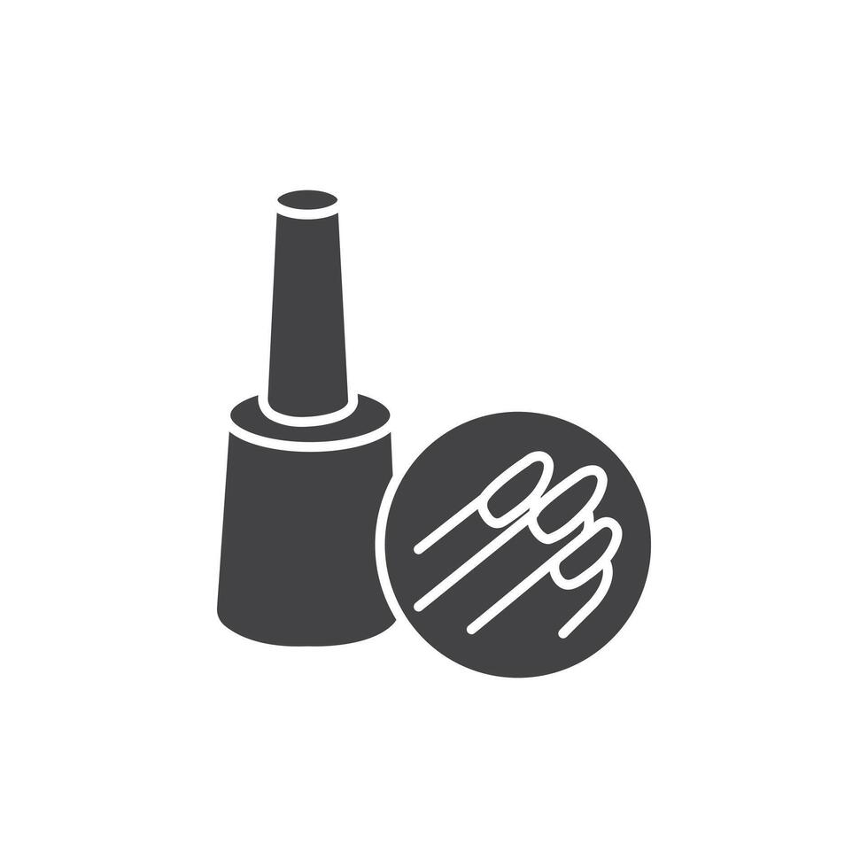 Manicure icon Symbol mark in filled style vector