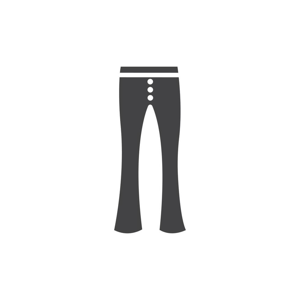 Pants Icon Symbol mark in filled style vector