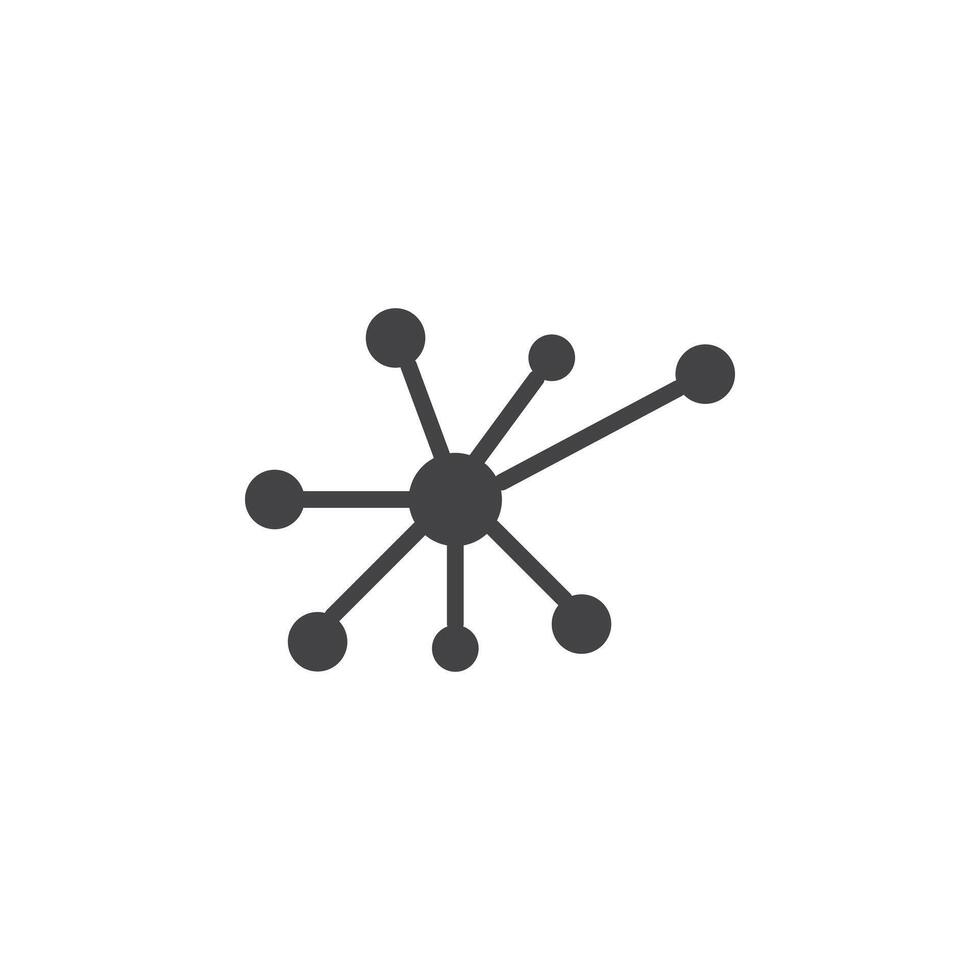 Network Icon Symbol mark in filled style vector