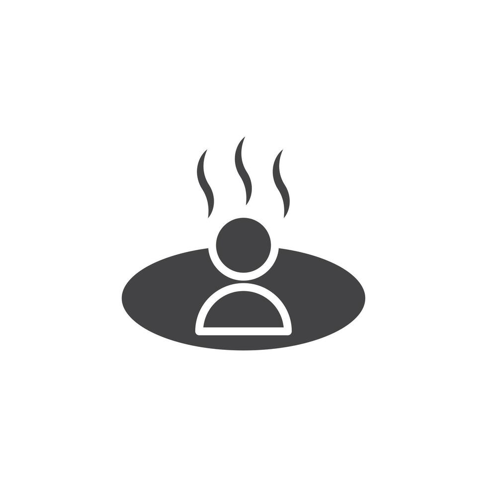 Onsen icon Symbol mark in filled style vector