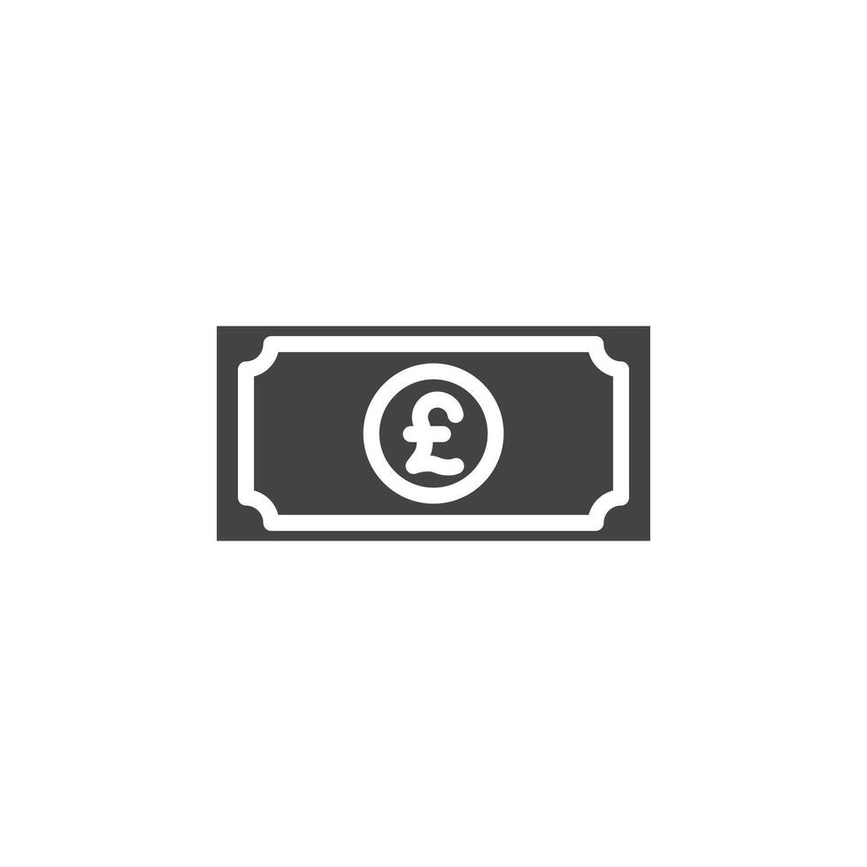Pound Icon Symbol mark in filled style vector