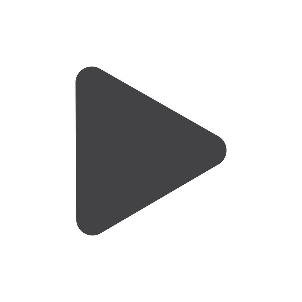 Play Button icon Symbol mark in filled style vector