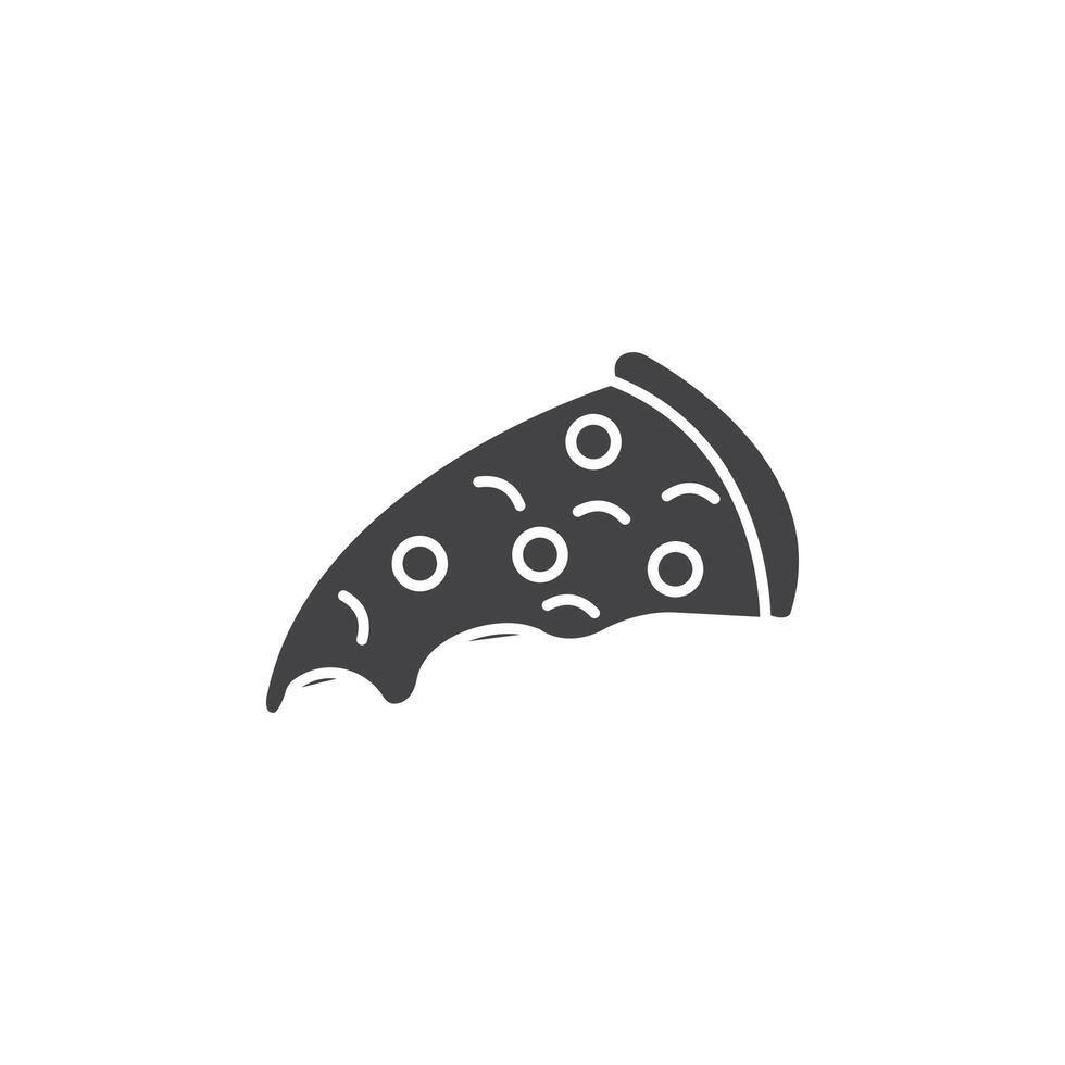 Pizza icon Symbol mark in filled style vector