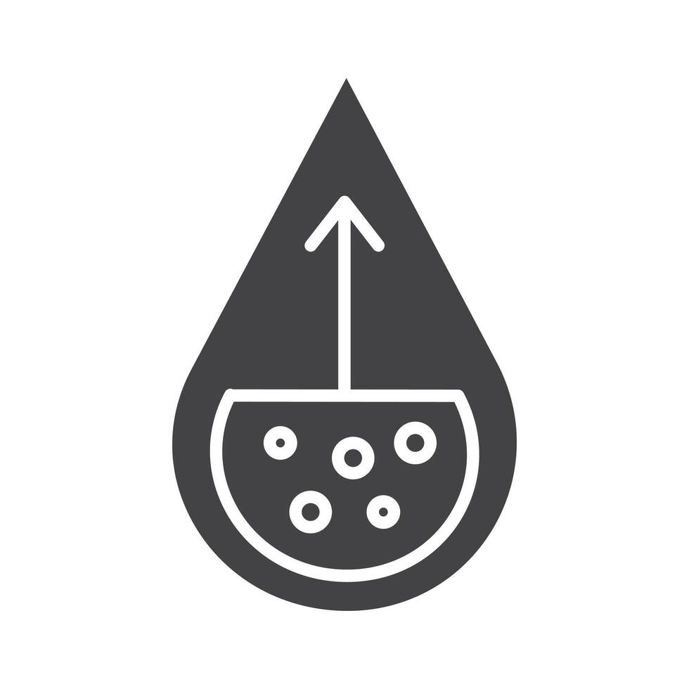 High cholesterol icon Symbol mark in filled style vector