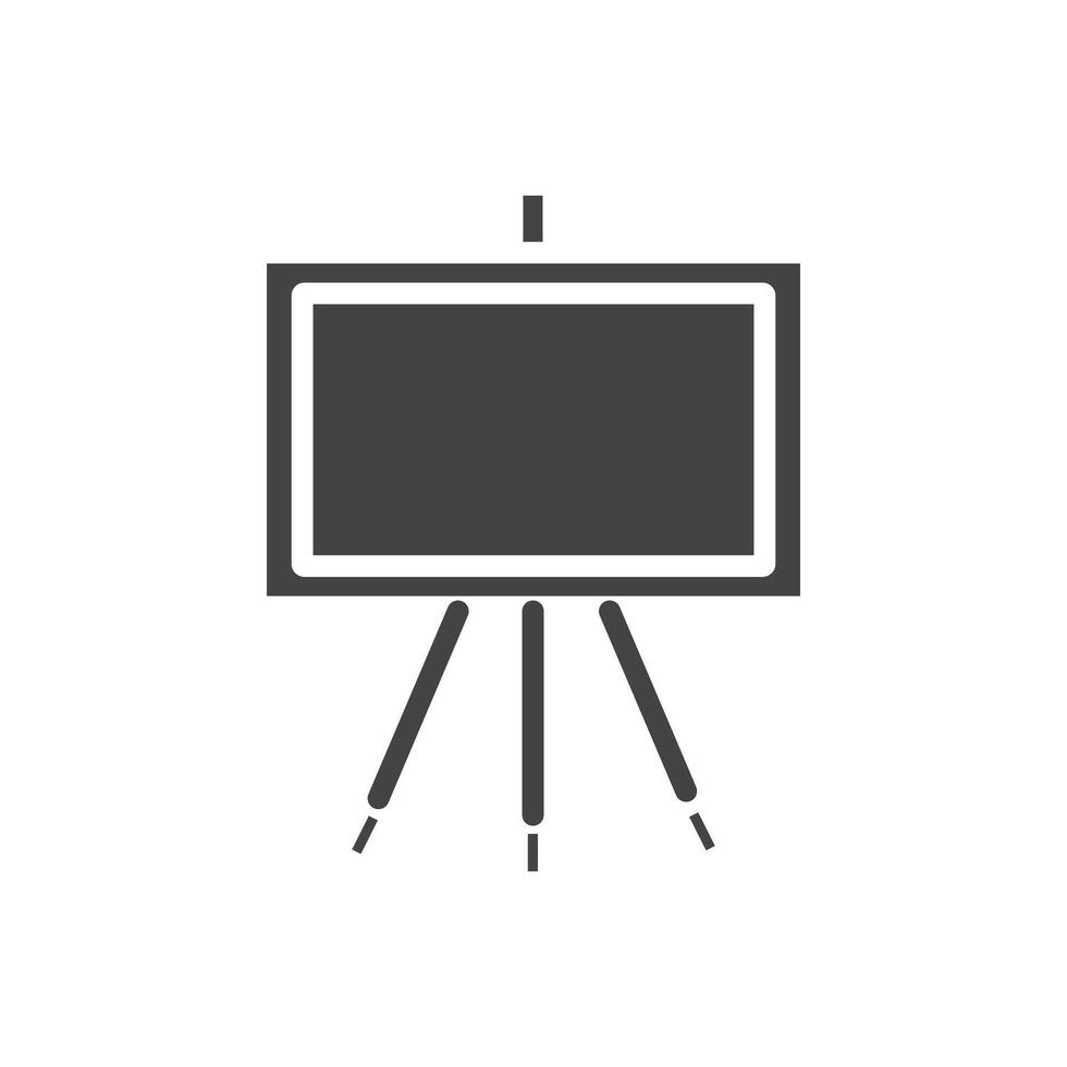 Presentation board icon Symbol mark in filled style vector