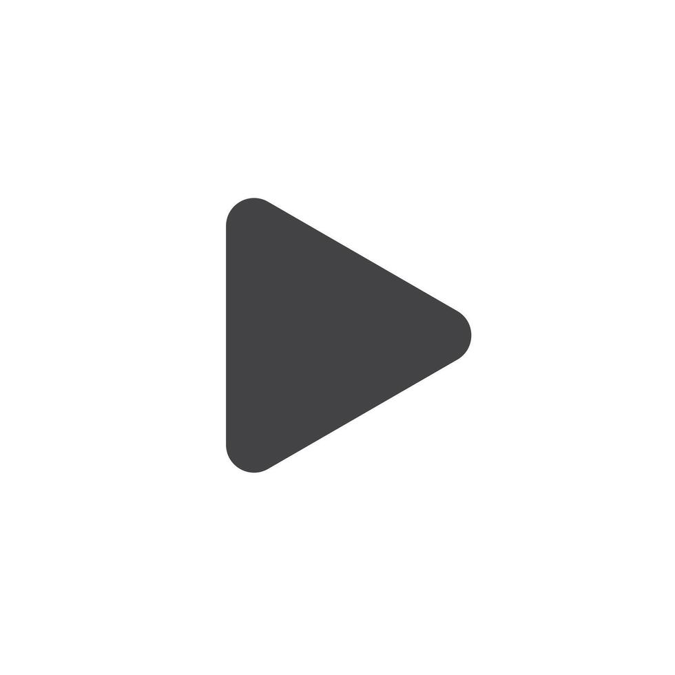 Play icon Symbol mark in filled style vector