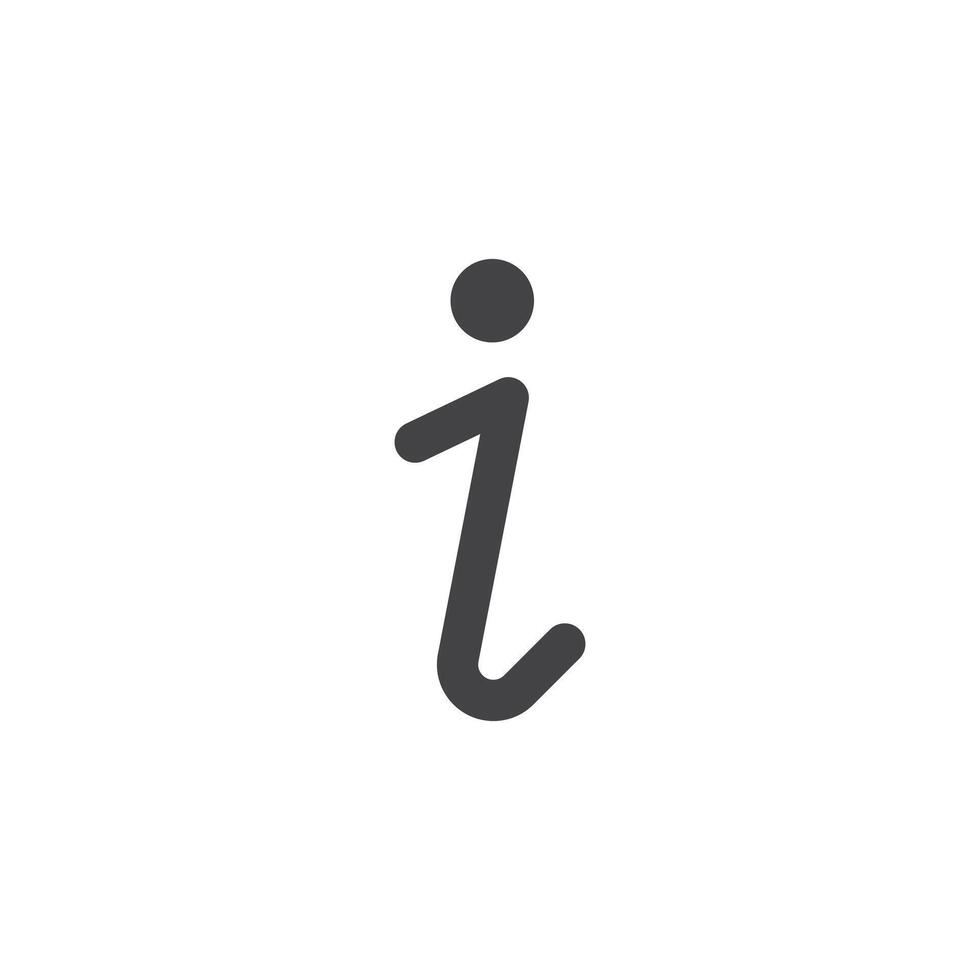 Info icon Symbol mark in filled style vector