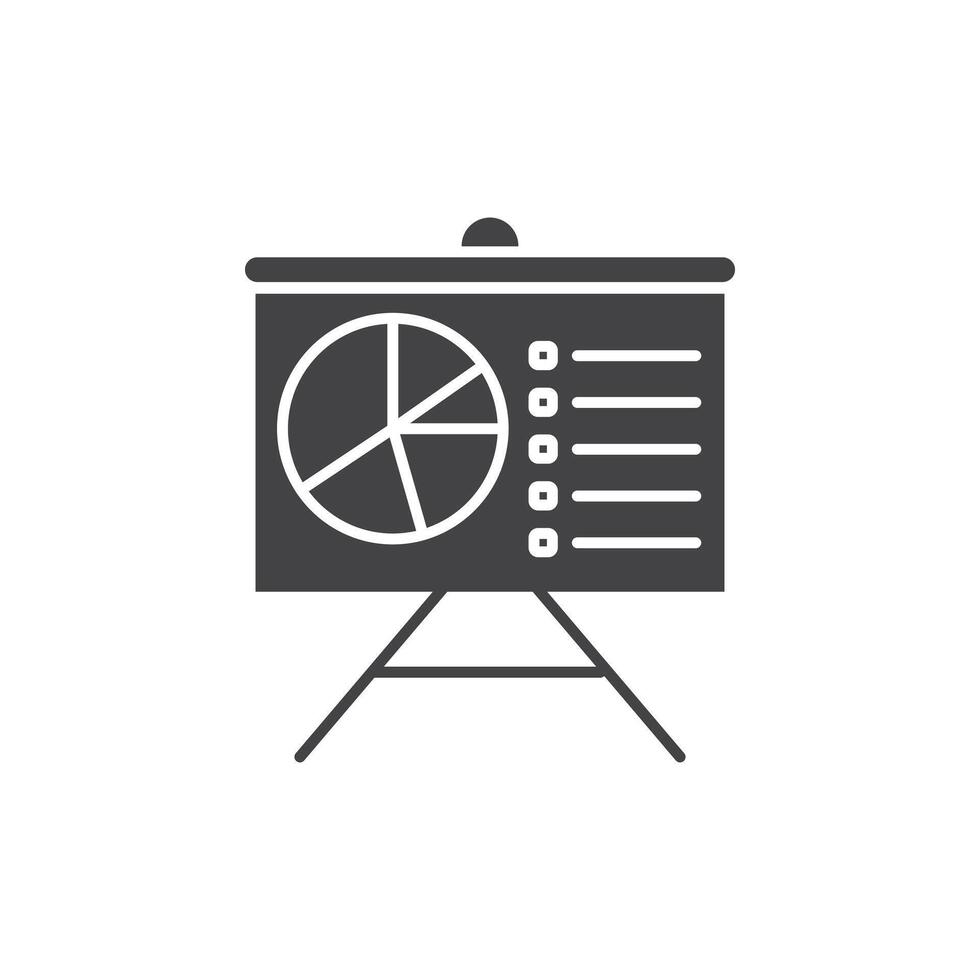 Presentation icon Symbol mark in filled style vector