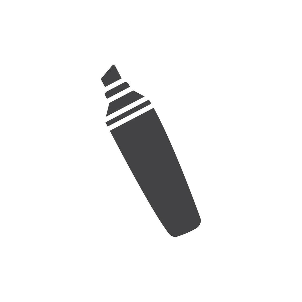 Highlighter icon Symbol mark in filled style vector