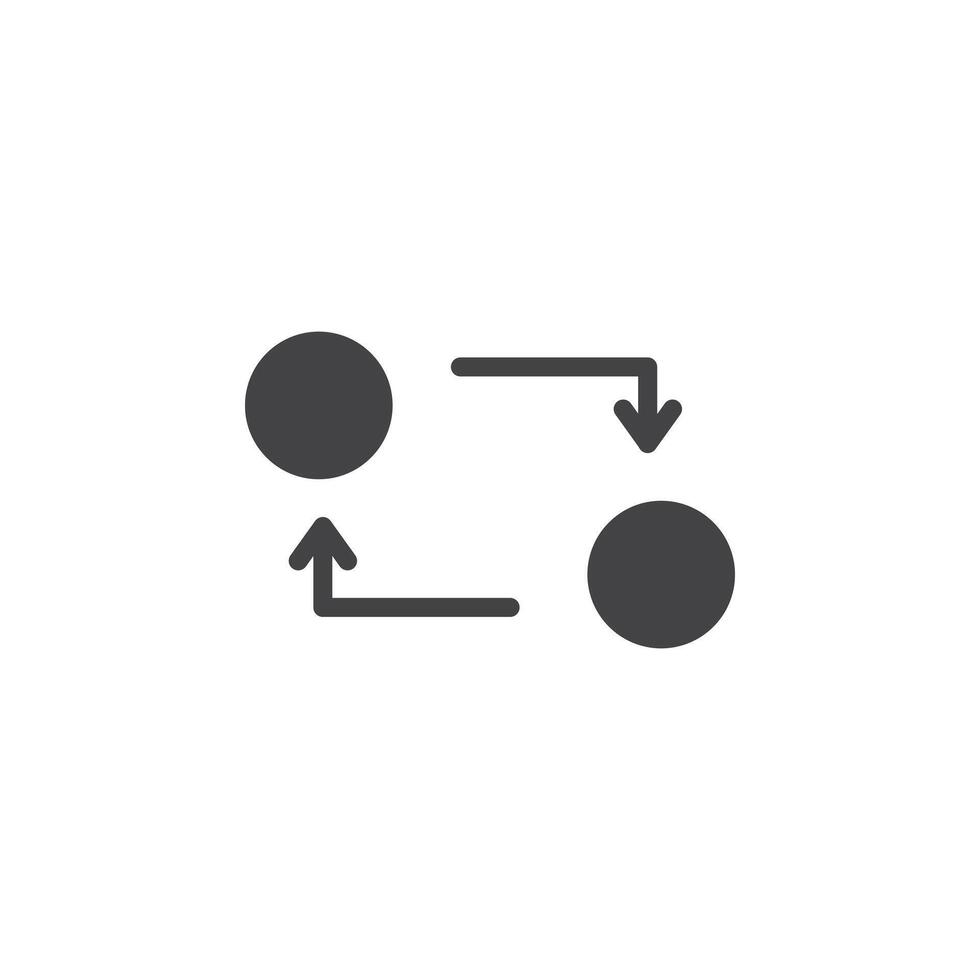 Interaction icon Symbol mark in filled style vector