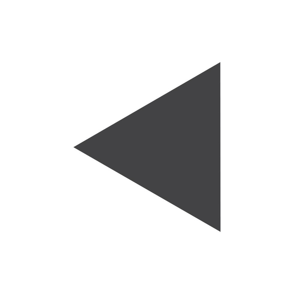 Previous icon Symbol mark in filled style vector