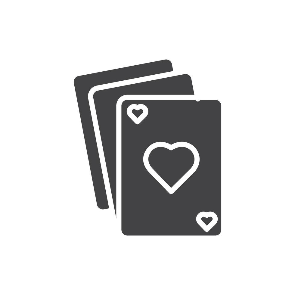 Playing cards icon Symbol mark in filled style vector