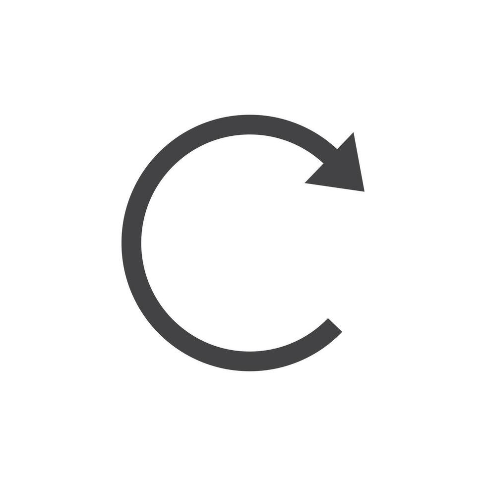 Reset icon Symbol mark in filled style vector