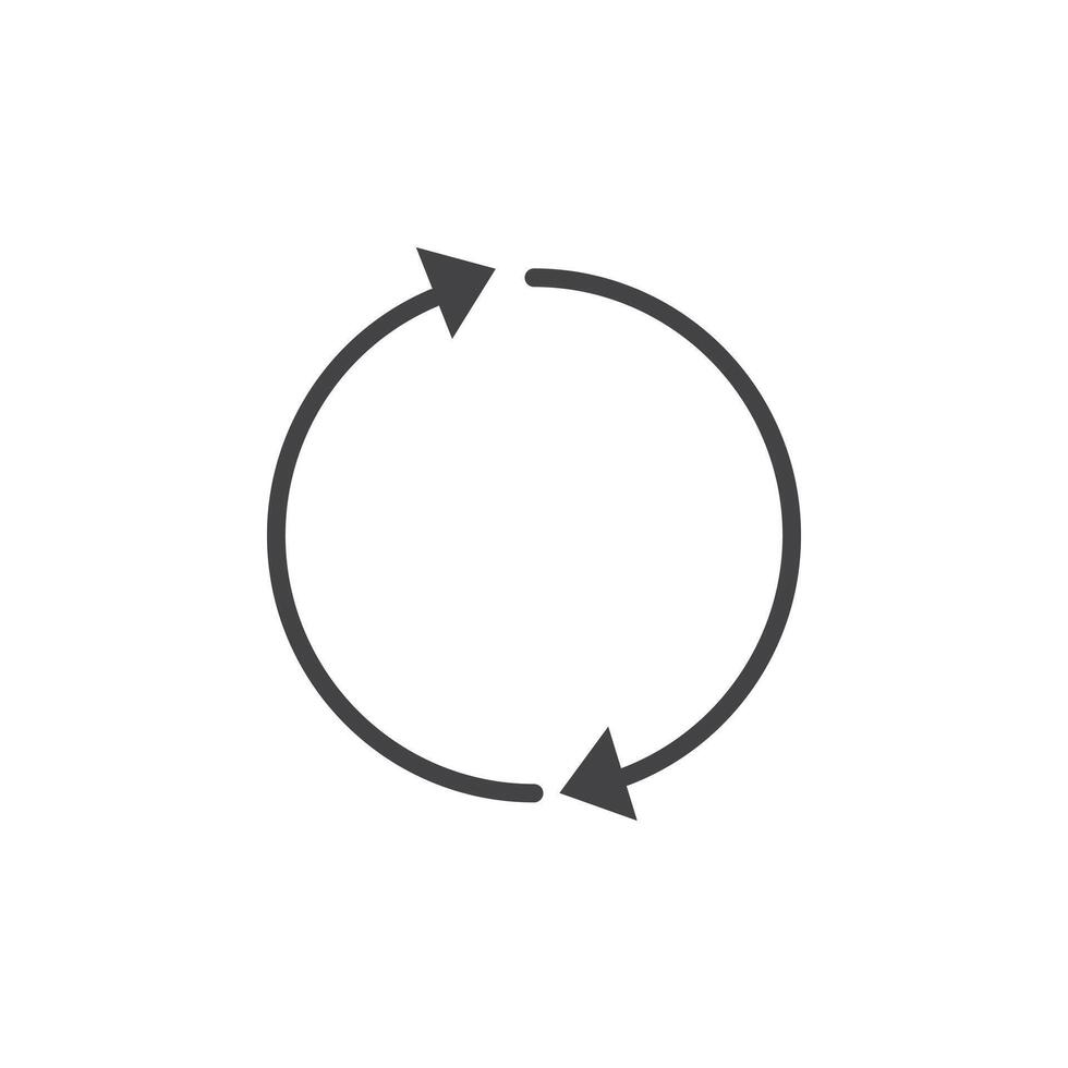 Repeat icon Symbol mark in filled style vector