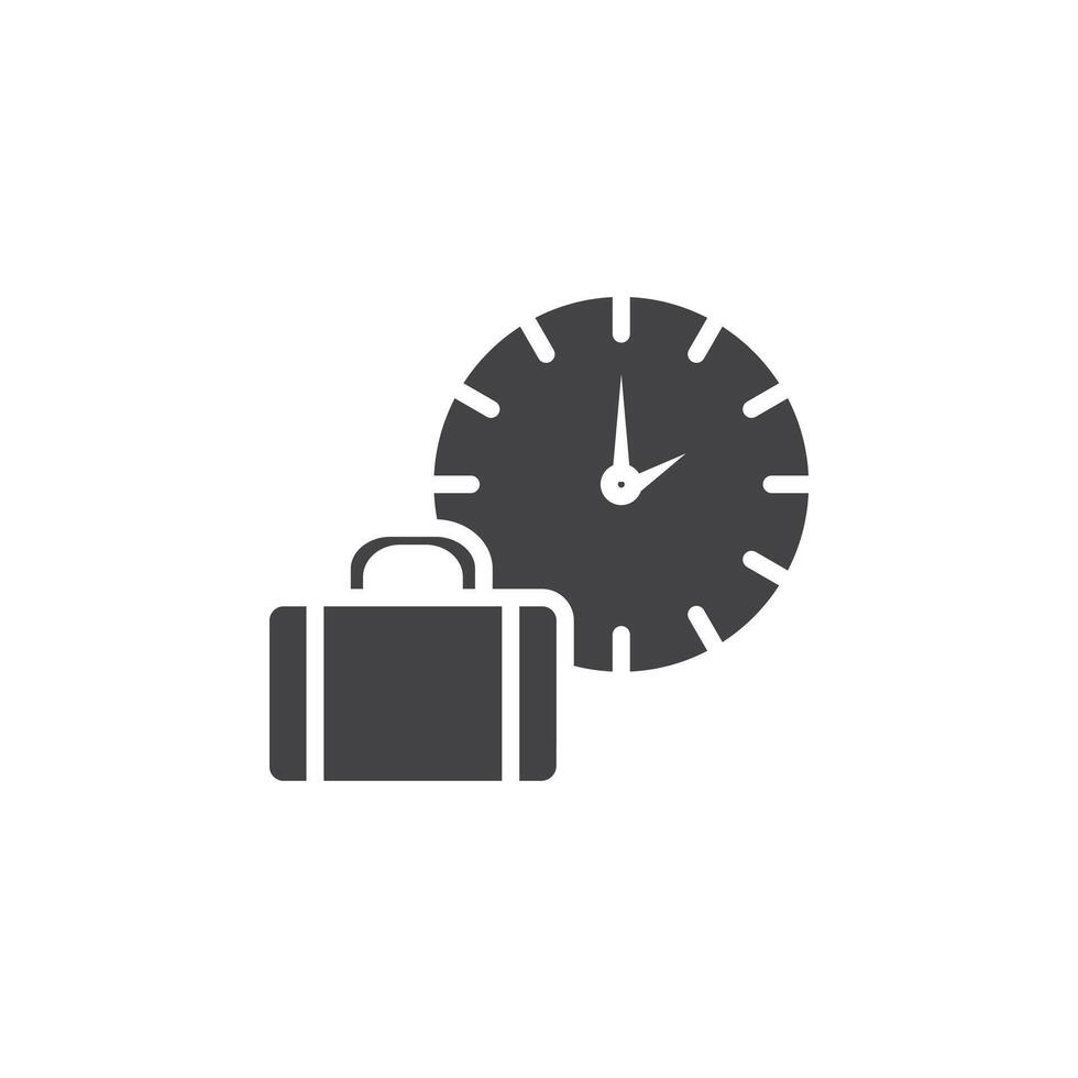 Office hours icon Symbol mark in filled style vector