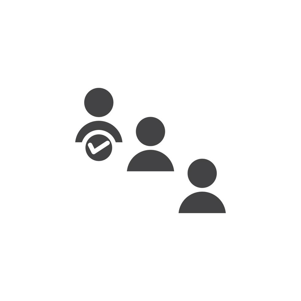 Job candidate icon Symbol mark in filled style vector