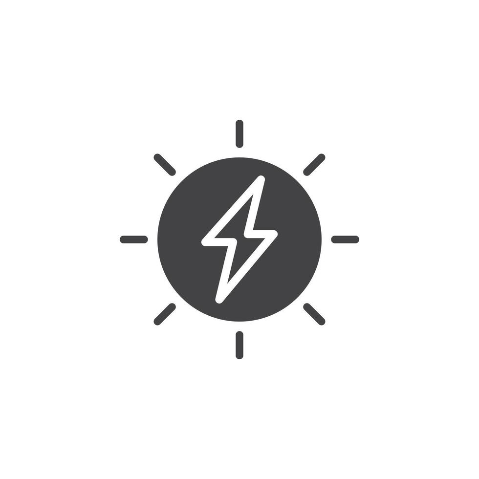 Alternative energy icon Symbol mark in filled style vector