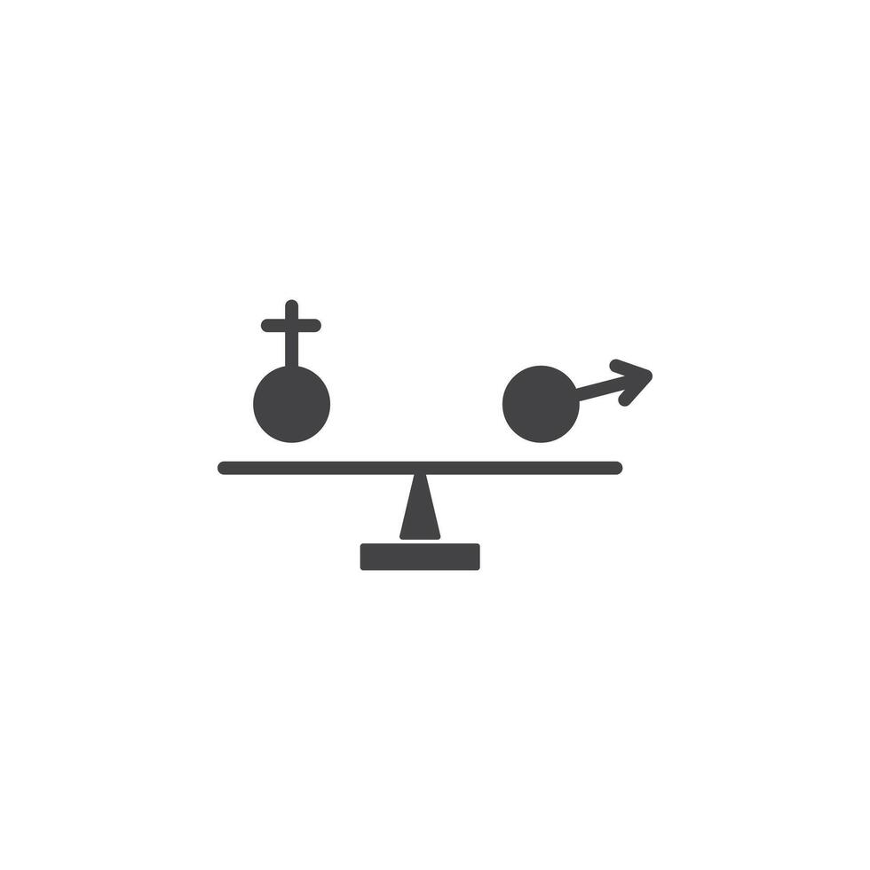 Equality icon Symbol mark in filled style vector