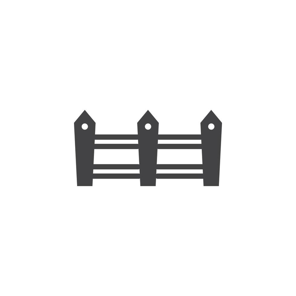 Fence icon Symbol mark in filled style vector