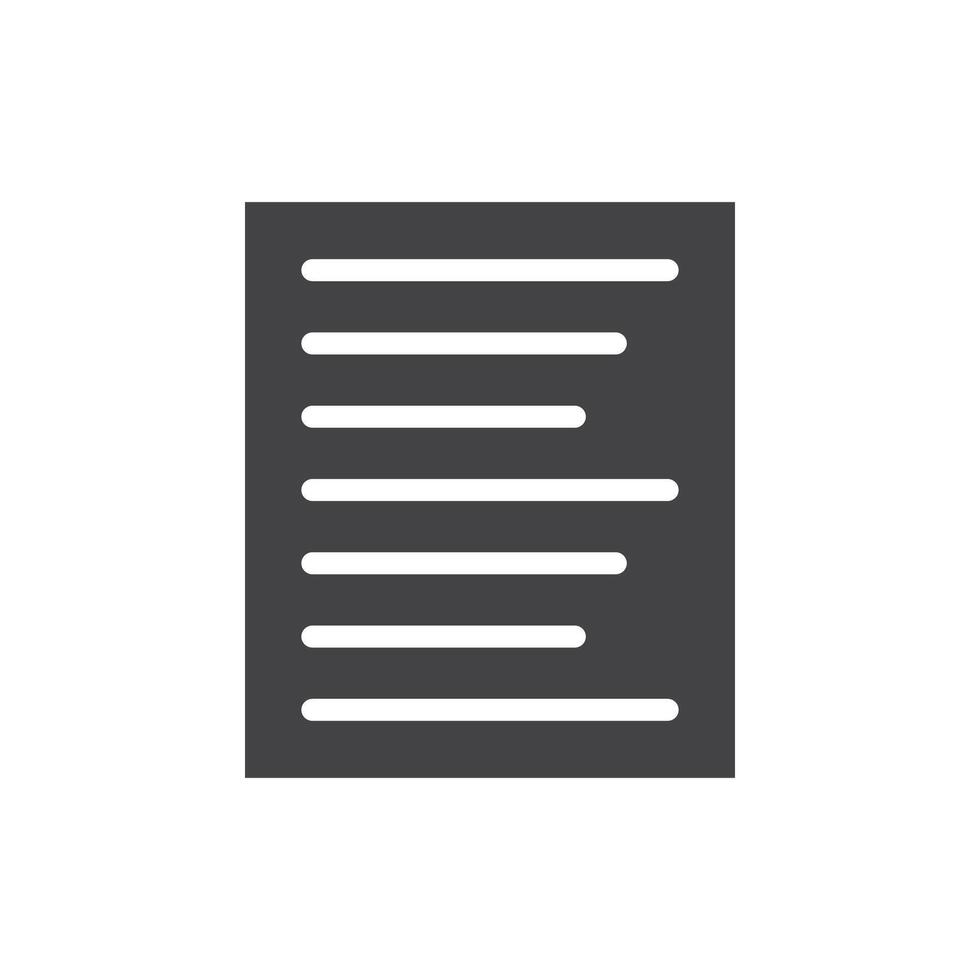 Align left icon Symbol mark in filled style vector
