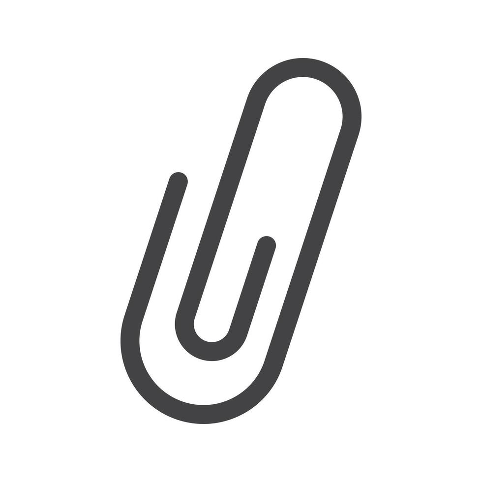 Attachment clip icon Symbol mark in filled style vector