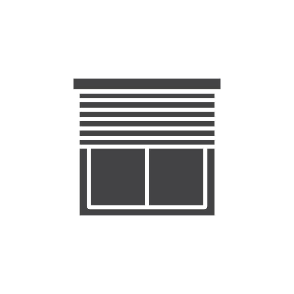 Jalousie icon Symbol mark in filled style vector