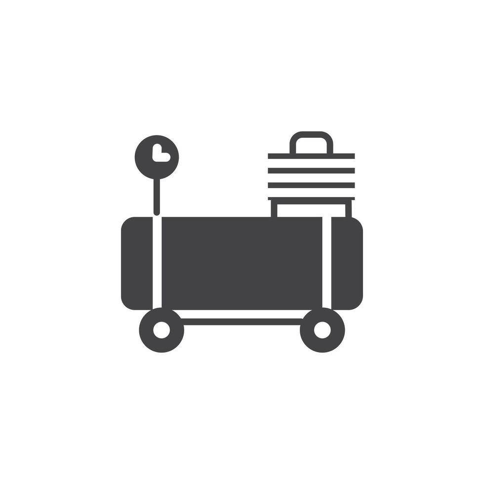 Compressor icon Symbol mark in filled style vector